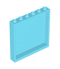 LEGO - Paneel 1 x 6 x 5 - Medium Azure | N - Thumbnail