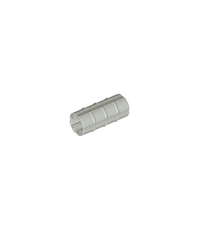 LEGO - Technic, asverbinder 2L (geribbeld met x-gat en oriëntatie) (Vintage jaren ’90 onderdeel) - Light Gray | N
