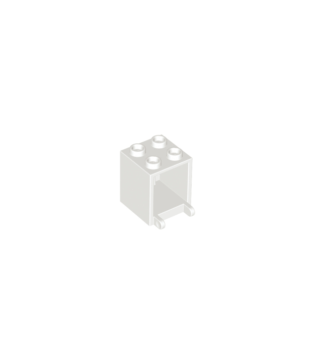 LEGO - Container, doos 2 x 2 x 2 (Vintage jaren ’90 onderdeel) - White | N