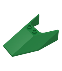 LEGO - Voorruit 6 x 4 x 1 1/3 met onderop lipjes en holle noppen (Vintage jaren ’90 onderdeel) - Green | N - Thumbnail