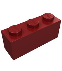 LEGO - Steen 1 x 3 - Dark Red | N - Thumbnail