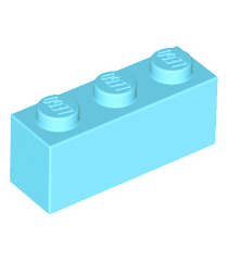 LEGO - Steen 1 x 3 - Medium Azure | N - Thumbnail