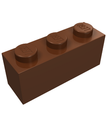 LEGO - Steen 1 x 3 - Reddish Brown | N - Thumbnail