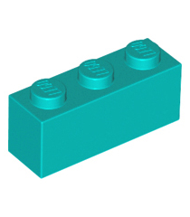 LEGO - Steen 1 x 3 - Dark Turquoise | N - Thumbnail
