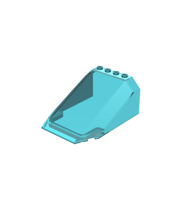 LEGO - Voorruit 8 x 6 x 3 wig (Vintage jaren ’90 onderdeel) - Trans-Light Blue | N