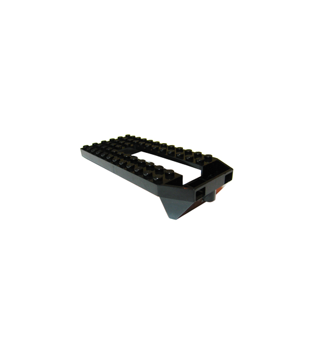 LEGO - Treinbasis 6 x 14 met omgekeerde schuine voorkant (Vintage jaren ’90 onderdeel) - Black | N