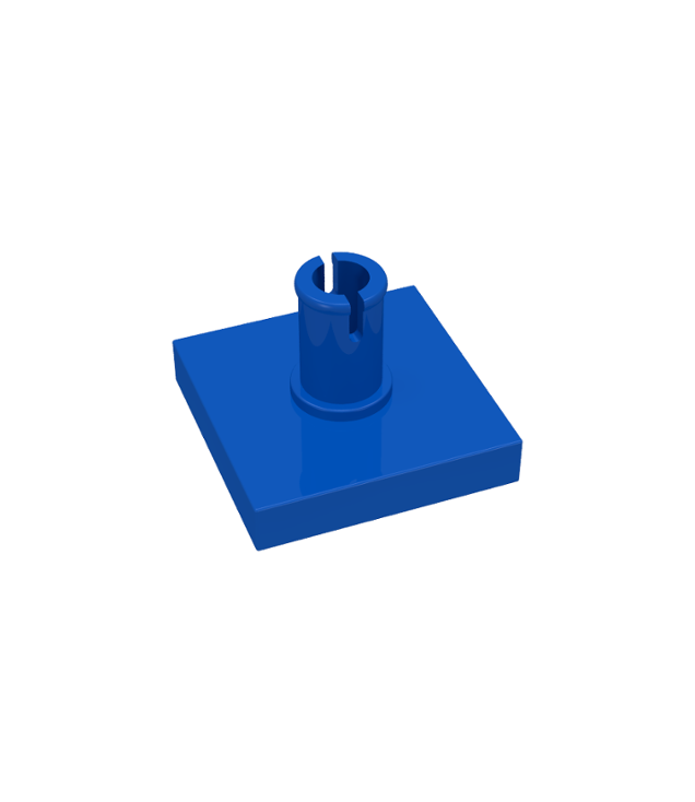 LEGO - Tegel, aangepast 2 x 2 met pen (Vintage jaren ’90 onderdeel) - Blue | N