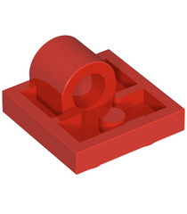 LEGO - Plaat, aangepast 2 x 2 met pen-gat (Vintage jaren ’90 onderdeel) - Red | N - Thumbnail