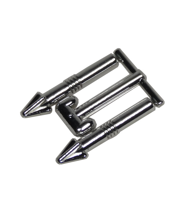 LEGO - Minifiguur-wapen, harpoenen, 2 aan gietraam (Vintage jaren ’90 onderdeel) - Chrome Silver | N