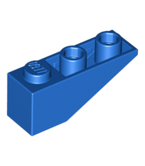 LEGO - Helling, omgekeerd 33 graden 3 x 1 (Vintage jaren ’90 onderdeel) - Blue | N - Thumbnail
