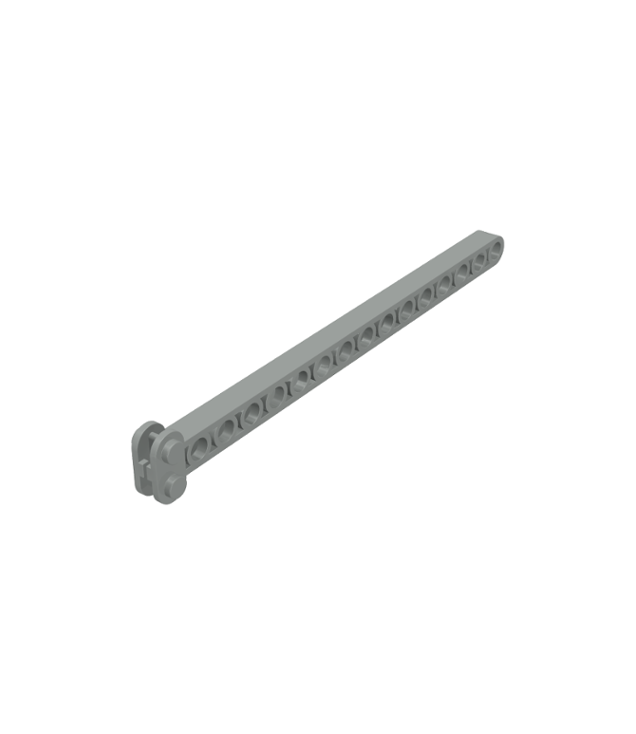 LEGO - Kraanarm middenstuk (Technic hefarm 1 x 16) (Vintage jaren ’90 onderdeel) - Light Gray | N