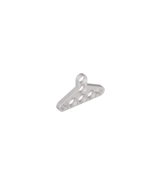 LEGO - Technic, hefarm gemodificeerd driehoek dun 3 x 5 met volledige steunpunten (Vintage jaren ’90 onderdeel) - Light Gray | N