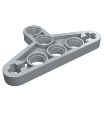 LEGO - Technic, hefarm gemodificeerd driehoek dun 3 x 5 met volledige steunpunten (Vintage jaren ’90 onderdeel) - Light Bluish Gray | N - Thumbnail