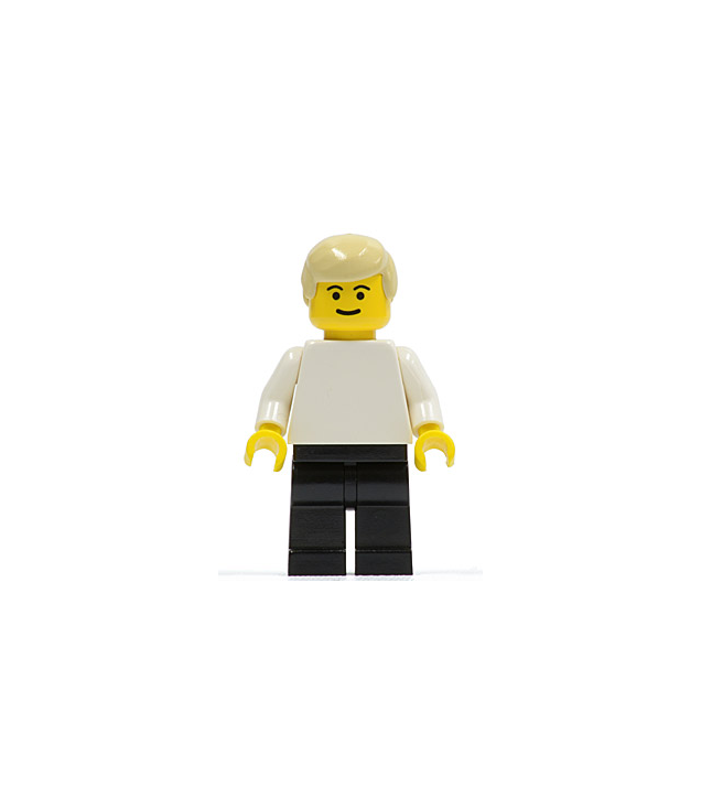 LEGO - Voetbalspeler wit/zwart team speler 2 (Vintage jaren 2000 onderdeel) - | N