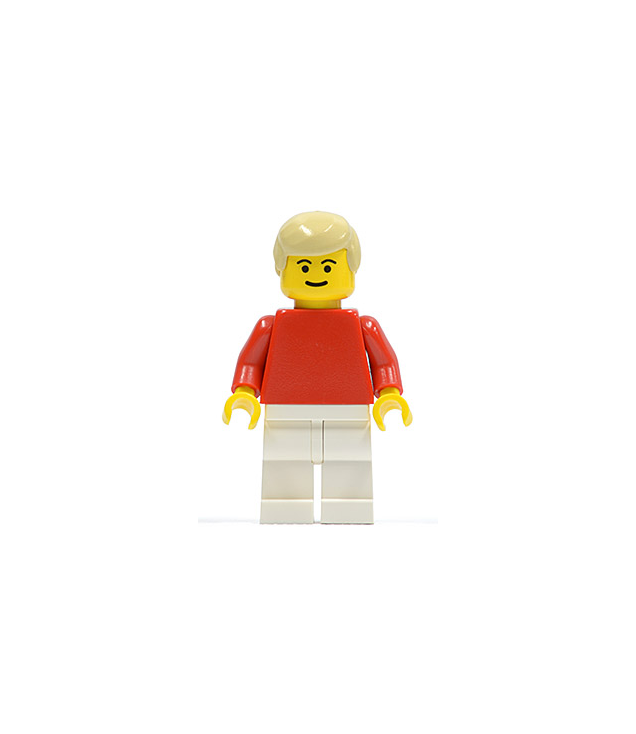 LEGO - Voetbalspeler rood/wit team speler 2 (Vintage jaren 2000 onderdeel) - | N