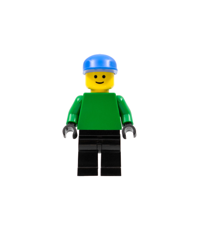 LEGO - Voetbalspeler blauw/wit team doelman (Vintage jaren 2000 onderdeel) - | N