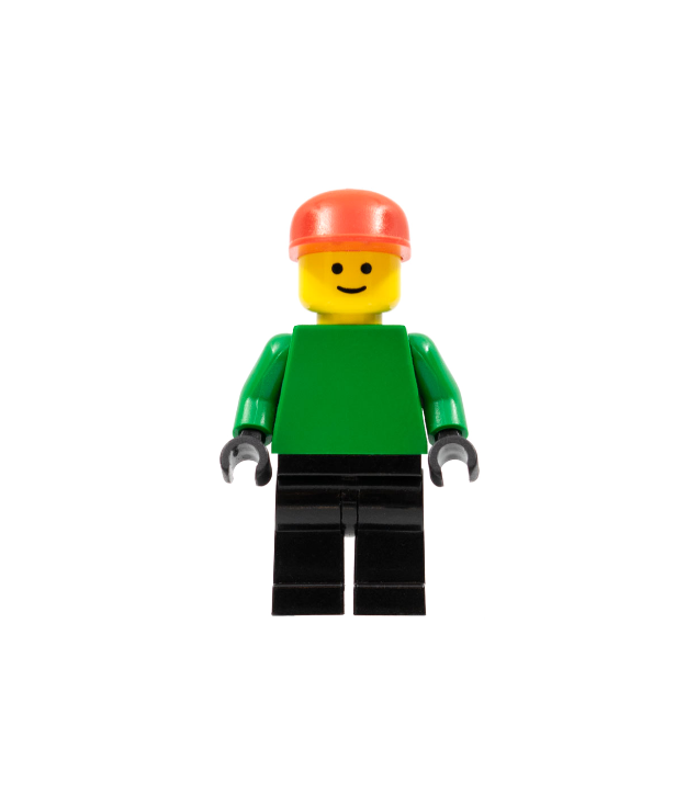 LEGO - Voetbalspeler rood/wit team doelman (Vintage jaren 2000 onderdeel) - | N