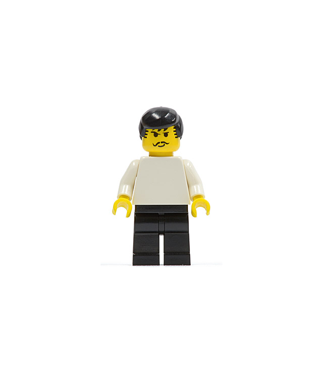 LEGO - Voetbalspeler wit/zwart team speler 3 (Vintage jaren 2000 onderdeel) - | N