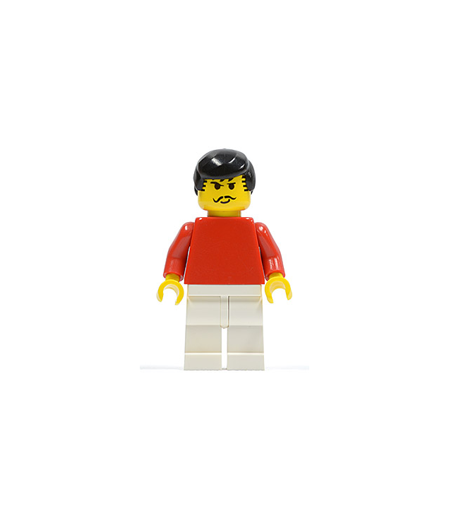 LEGO - Voetbalspeler rood/wit team speler 3 (Vintage jaren 2000 onderdeel) - | N