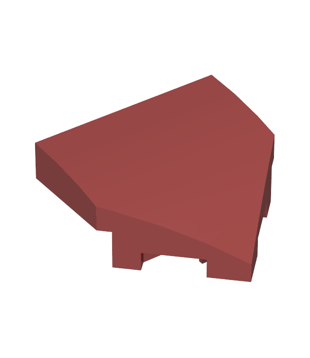 LEGO - Wig 2 x 2 x 2/3 puntig - Dark Red | N