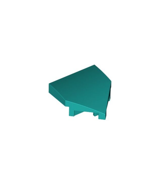 LEGO - Wig 2 x 2 x 2/3 puntig - Dark Turquoise | N