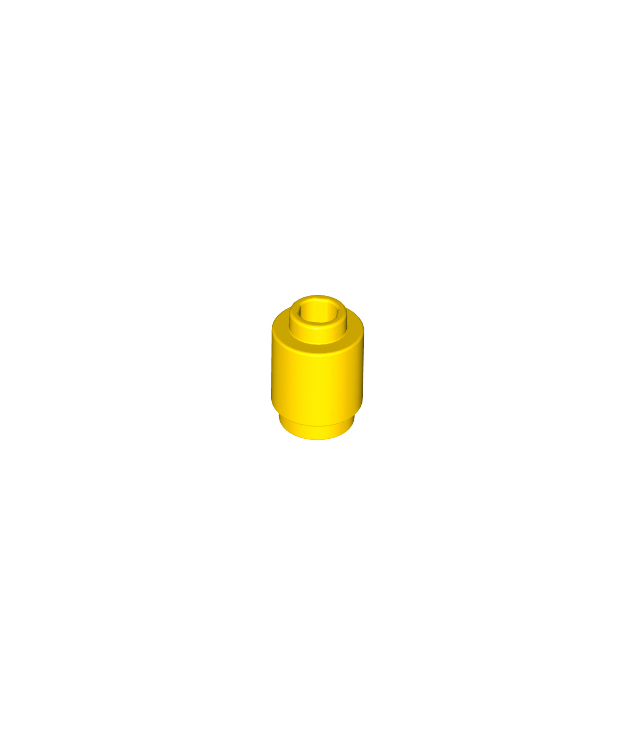 LEGO - Steen, rond 1 x 1 (Vintage jaren ’90 onderdeel) - Yellow | N