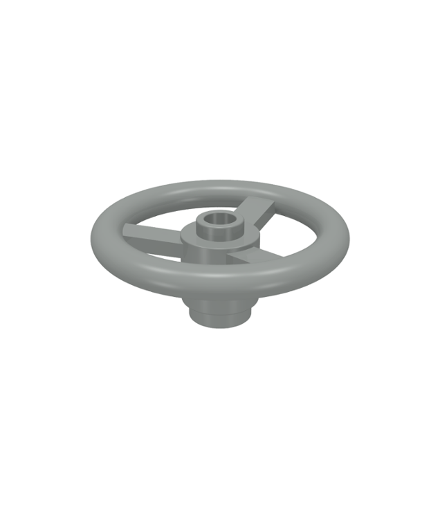LEGO - Technic, stuurwiel klein Ø3 noppen (Vintage jaren ’90 onderdeel) - Light Gray | N