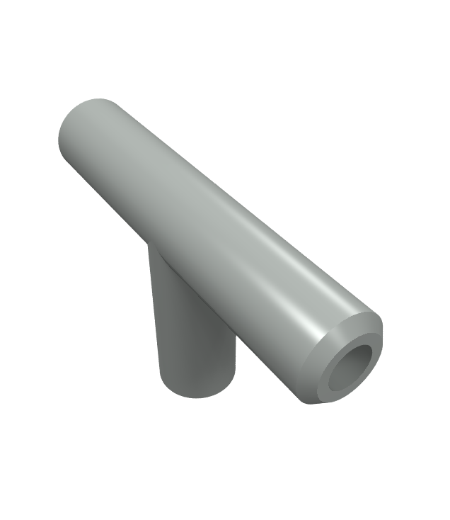 LEGO - Pneumatisch T-stuk eerste versie (T-staaf) (Vintage jaren ’90 onderdeel) - Light Gray | N
