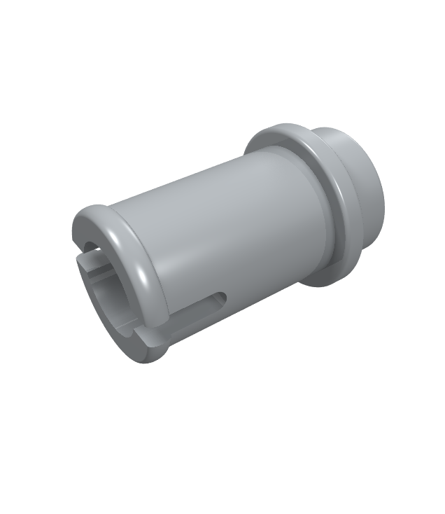 LEGO - Technic, pen 1/2 zonder frictieribbels (Vintage jaren ’90 onderdeel) - Light Bluish Gray | N