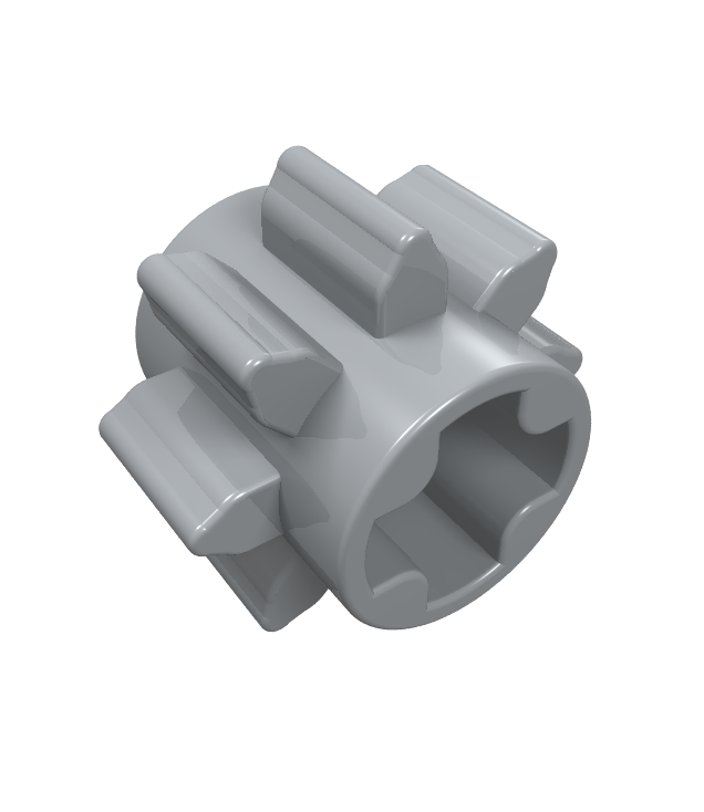 LEGO - Technic, tandwiel 8-tands (Vintage jaren ’90 onderdeel) - Light Bluish Gray | N