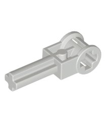 LEGO - Technic, as 2L met omkeergreep-asconnector (Vintage jaren ’90 onderdeel) - Light Gray | N - Thumbnail