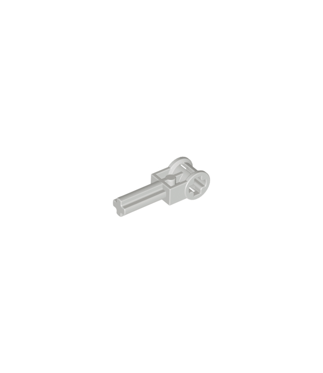 LEGO - Technic, as 2L met omkeergreep-asconnector (Vintage jaren ’90 onderdeel) - Light Gray | N