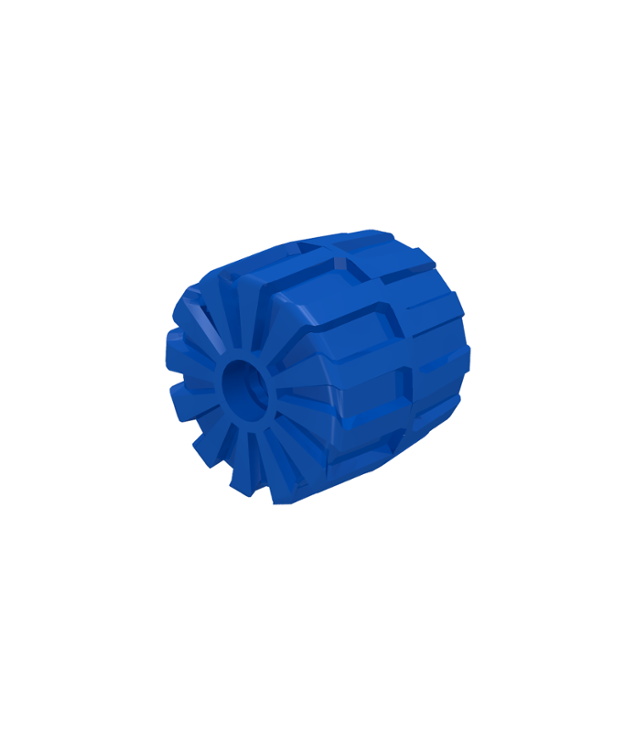 LEGO - Wiel hard plastic middelgroot (Ø35 mm x 31 mm) (Vintage jaren ’90 onderdeel) - Blue | N