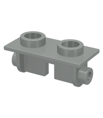LEGO - Scharniersteen 1 x 2 bovenplaat (Vintage jaren ’90 onderdeel) - Light Gray | N - Thumbnail