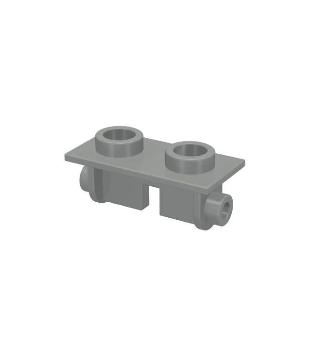 LEGO - Scharniersteen 1 x 2 bovenplaat (Vintage jaren ’90 onderdeel) - Light Gray | N