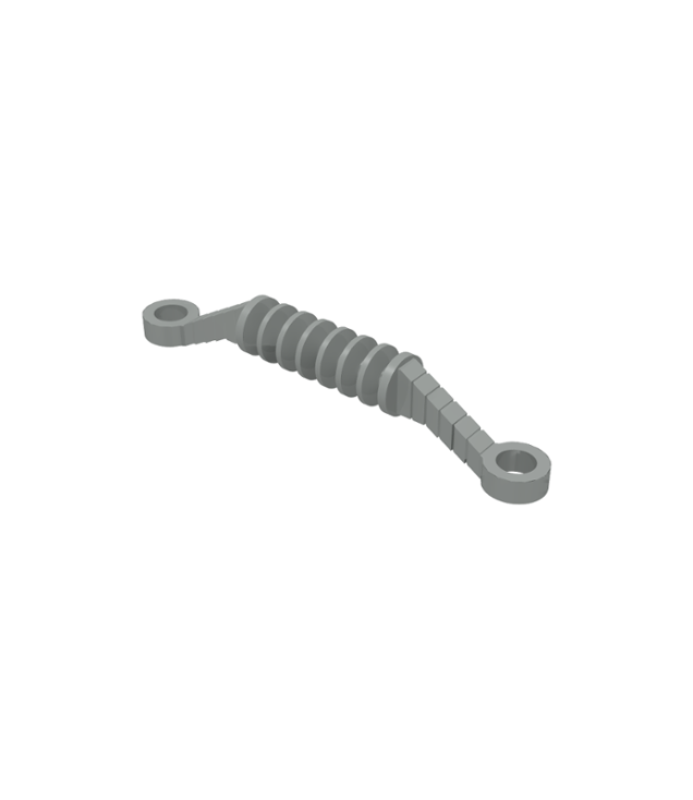LEGO - Technic, stuurhuis-houder (Vintage jaren ’90 onderdeel) - Light Gray | N
