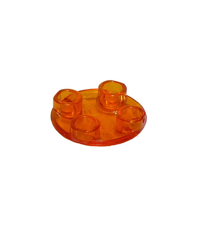 LEGO - Plaat, rond 2 x 2 met afgeronde onderkant (bootnop) - Trans-Orange | N