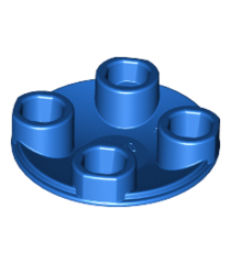 LEGO - Plaat, rond 2 x 2 met afgeronde onderkant (bootnop) - Blue | N - Thumbnail