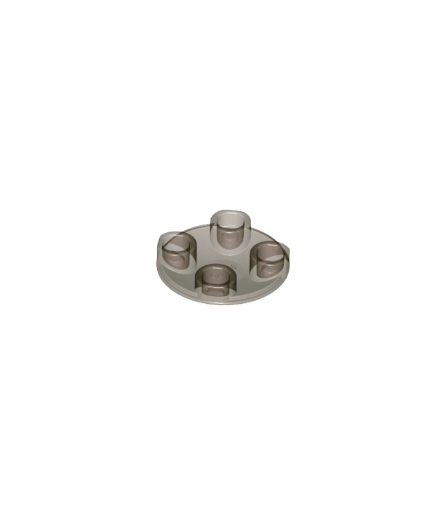 LEGO - Plaat, rond 2 x 2 met afgeronde onderkant (bootnop) - Trans-Brown | N