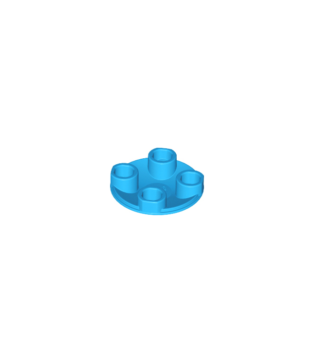 LEGO - Plaat, rond 2 x 2 met afgeronde onderkant (bootnop) - Dark Azure | N