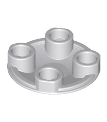 LEGO - Plaat, rond 2 x 2 met afgeronde onderkant (bootnop) - Light Bluish Gray | N - Thumbnail