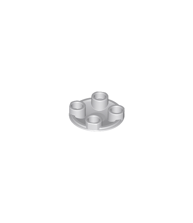 LEGO - Plaat, rond 2 x 2 met afgeronde onderkant (bootnop) - Light Bluish Gray | N