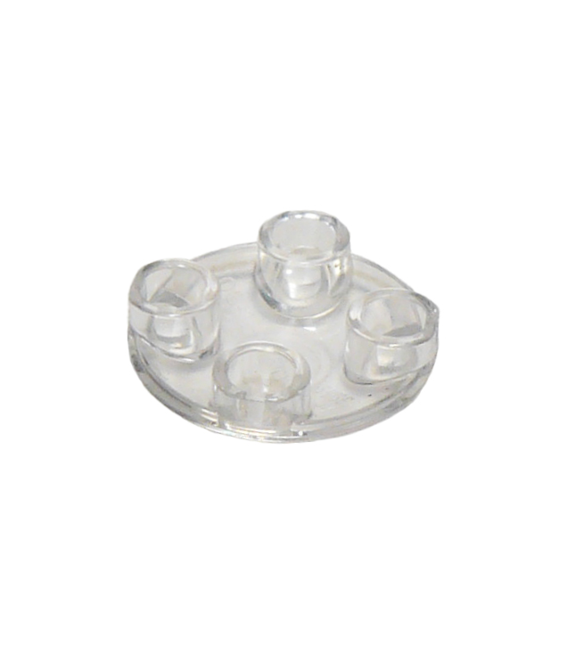 LEGO - Plaat, rond 2 x 2 met afgeronde onderkant (bootnop) - Trans-Clear | N