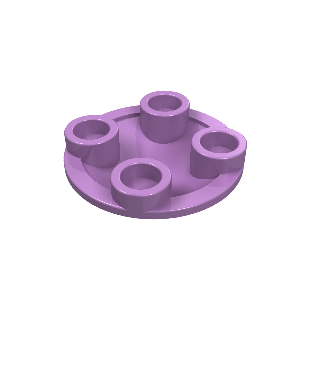 LEGO - Plaat, rond 2 x 2 met afgeronde onderkant (bootnop) - Medium Lavender | N