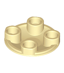 LEGO - Plaat, rond 2 x 2 met afgeronde onderkant (bootnop) - Tan | N - Thumbnail
