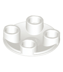 LEGO - Plaat, rond 2 x 2 met afgeronde onderkant (bootnop) - White | N - Thumbnail