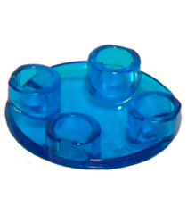 LEGO - Plaat, rond 2 x 2 met afgeronde onderkant (bootnop) - Trans-Dark Blue | N - Thumbnail