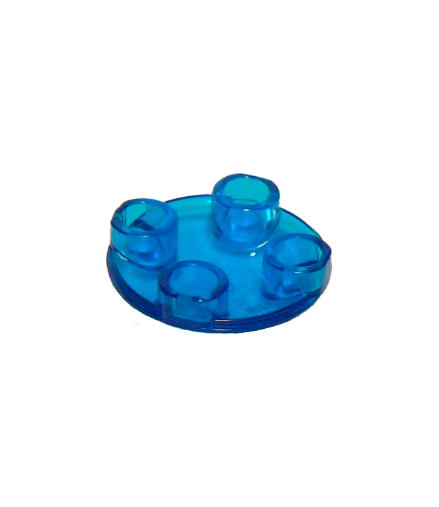 LEGO - Plaat, rond 2 x 2 met afgeronde onderkant (bootnop) - Trans-Dark Blue | N