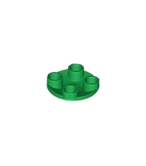 LEGO - Plaat, rond 2 x 2 met afgeronde onderkant (bootnop) - Green | N - Thumbnail