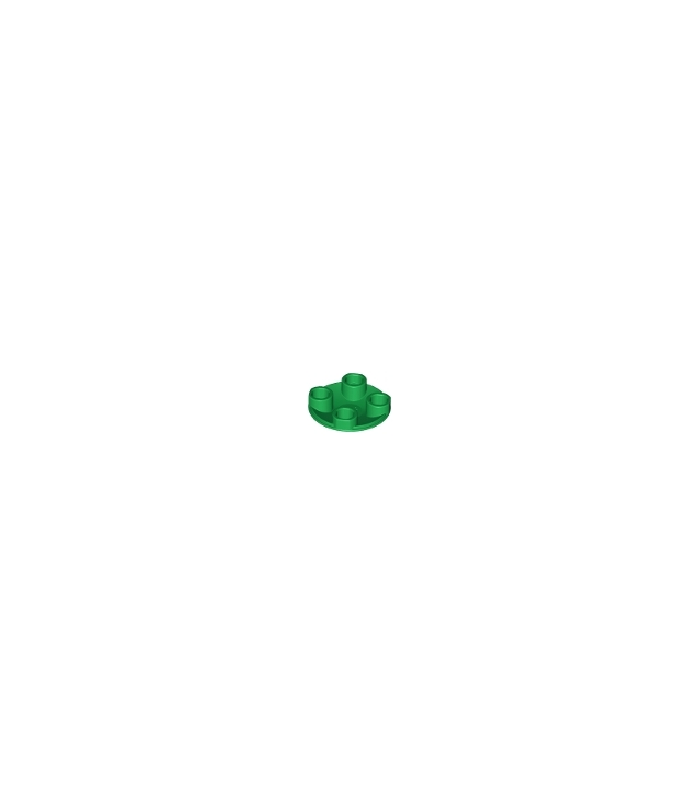 LEGO - Plaat, rond 2 x 2 met afgeronde onderkant (bootnop) - Green | N